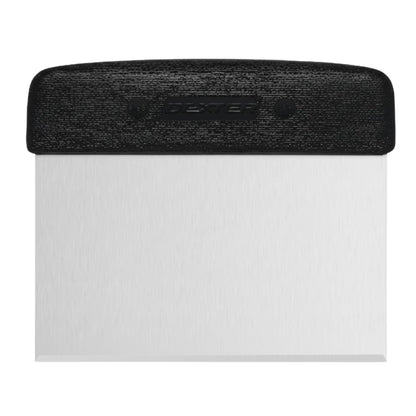 6” x 3” Dough Cutter/Scraper – S196B, Stainless Steel Blade with Black Textured Handle, Sani-Safe Series, NSF Certified, Made in USA