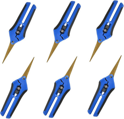 3 Packs 6.5 Inch Pruning Shears Gardening Hand Pruning Snips Gardening Scissors with Straight Stainless Steel Precision Blades
