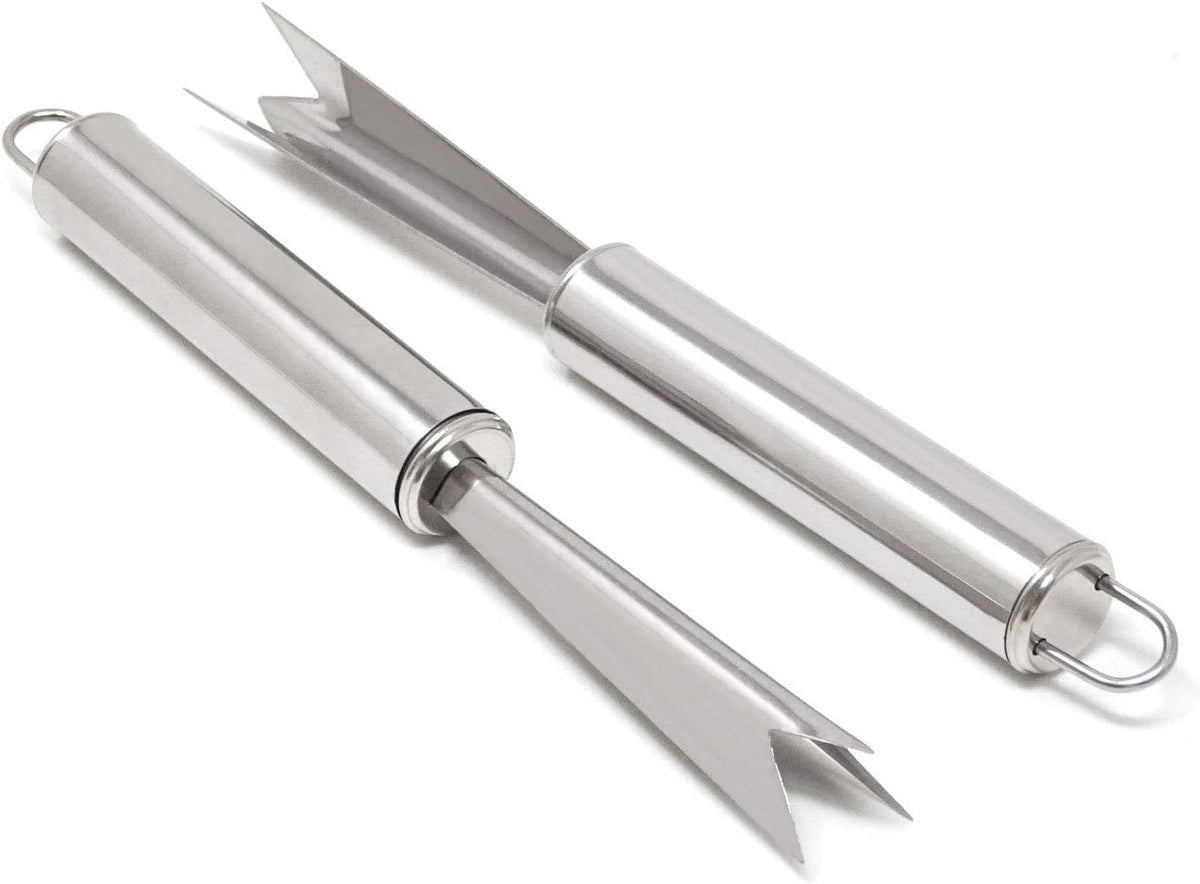2PCS Stainless Steel V Shape Pineapple Eye Peeler Remover for Home Fruit Store Supermarket
