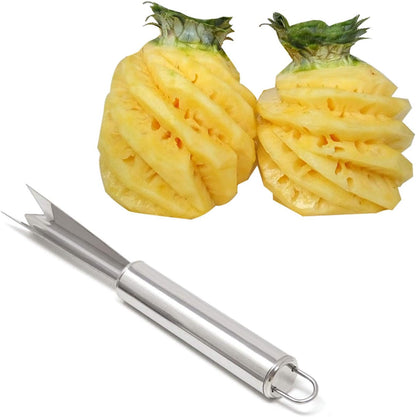 2PCS Stainless Steel V Shape Pineapple Eye Peeler Remover for Home Fruit Store Supermarket