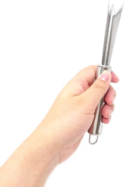 2PCS Stainless Steel V Shape Pineapple Eye Peeler Remover for Home Fruit Store Supermarket