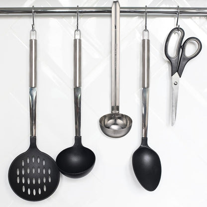 Stainless Steel Ladle Soup Handle Ladle with Pouring Rim for Kitchen Cooking Soup Sauce
