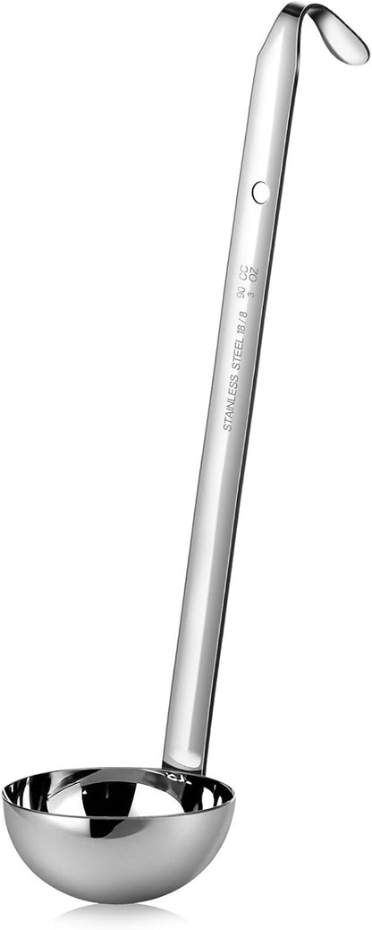 Stainless Steel Ladle Soup Handle Ladle with Pouring Rim for Kitchen Cooking Soup Sauce
