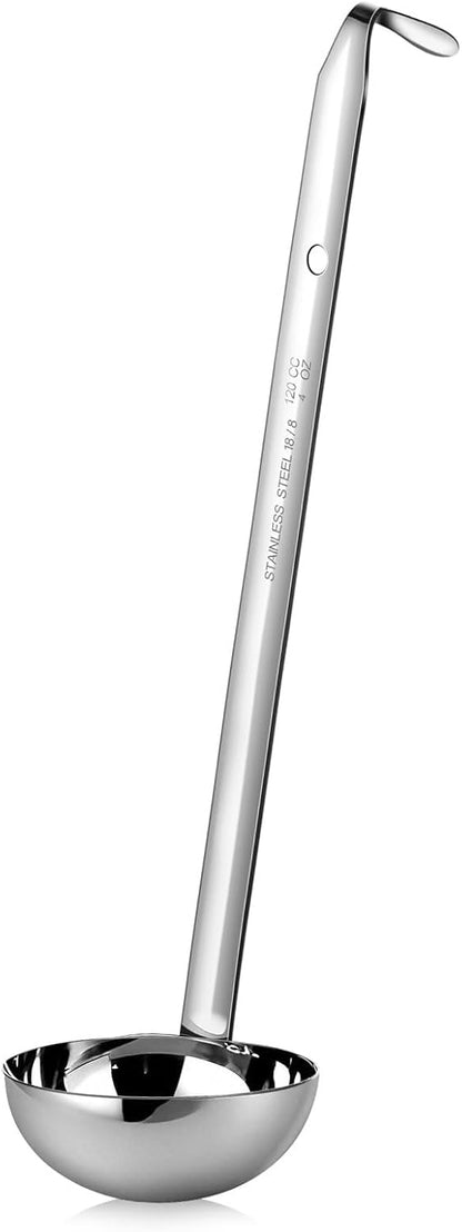 Stainless Steel Ladle Soup Handle Ladle with Pouring Rim for Kitchen Cooking Soup Sauce