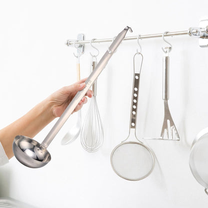 Stainless Steel Ladle Soup Handle Ladle with Pouring Rim for Kitchen Cooking Soup Sauce