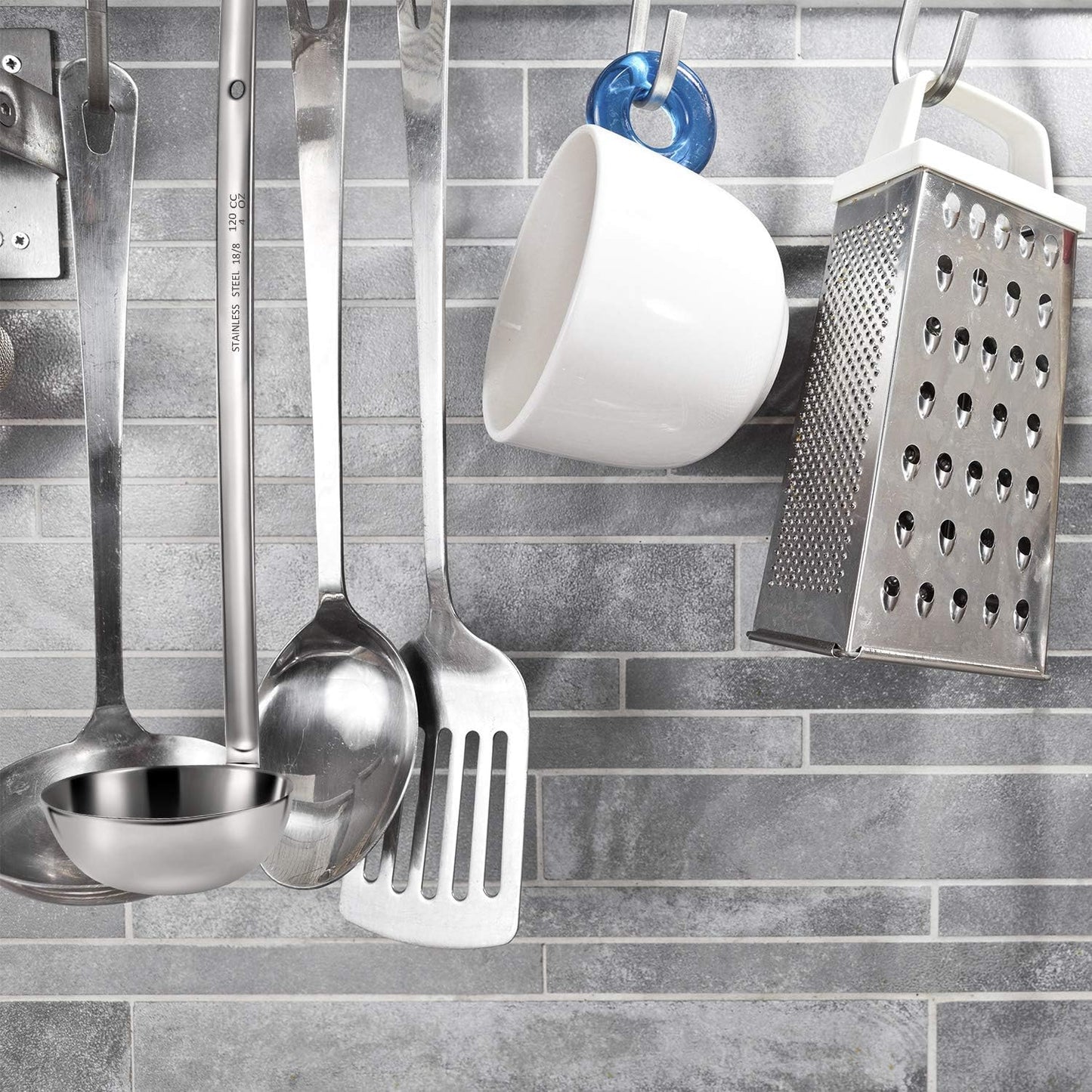 Stainless Steel Ladle Soup Handle Ladle with Pouring Rim for Kitchen Cooking Soup Sauce