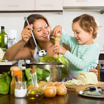 Stainless Steel Ladle Soup Handle Ladle with Pouring Rim for Kitchen Cooking Soup Sauce