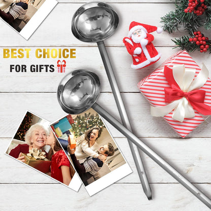 Stainless Steel Ladle Soup Handle Ladle with Pouring Rim for Kitchen Cooking Soup Sauce