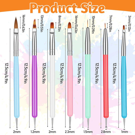 7 Pcs Food Paint Brush, Cookie Decorating Tools Food Brushes for Cooking for Pastry Cookie and Cakes Decoration Candy Decorating Baking Fondant Decoration