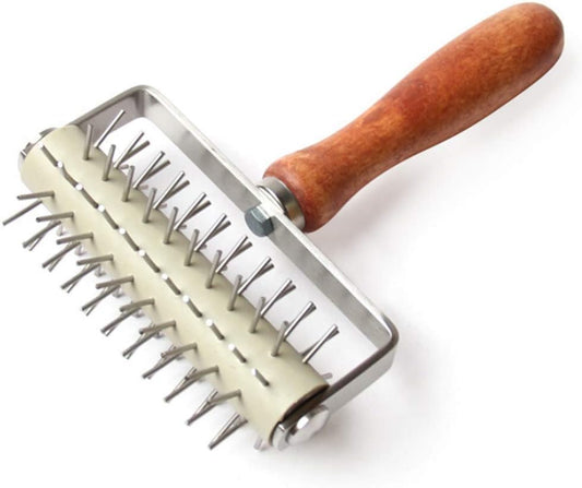 Stainless Steel Pizza Dough Roller Docker Needle Roller