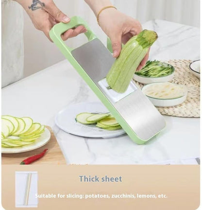 5 in 1 Slicer for Kitchen, Vegetable Slicer Multi Blade Potato Chip, Veggie shredder, Vegetable Cutter,Shredder and peeler For Small Job In Kitchen (Green)