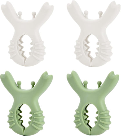 4Pcs Pot Spoon Rest Holder,Spatula Rack,Silicone Crab Pot Lid Support,Multipurpose Fixed Clamp Anti Scalding Universal Essential Accessories for Kitchen Cookware,Steam Releaser