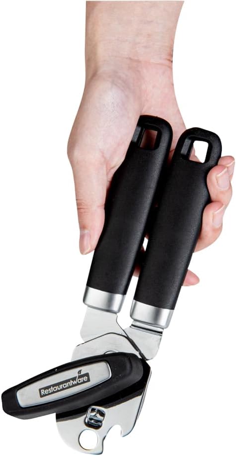 Can Opener 1 Pack 7.64 x 1.94 x 2.13 Inches Stainless Steel Rust Proof Manual With Built-In Bottle Opener and Ergonomic Handle