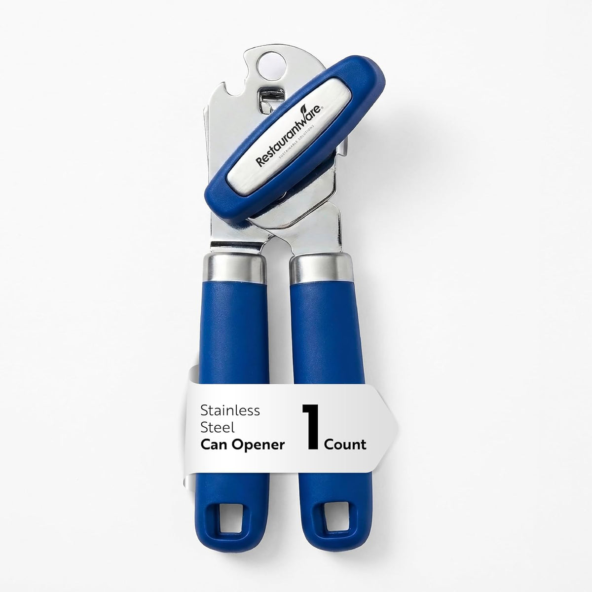 Can Opener 1 Pack 7.64 x 1.94 x 2.13 Inches Stainless Steel Rust Proof Manual With Built-In Bottle Opener and Ergonomic Handle