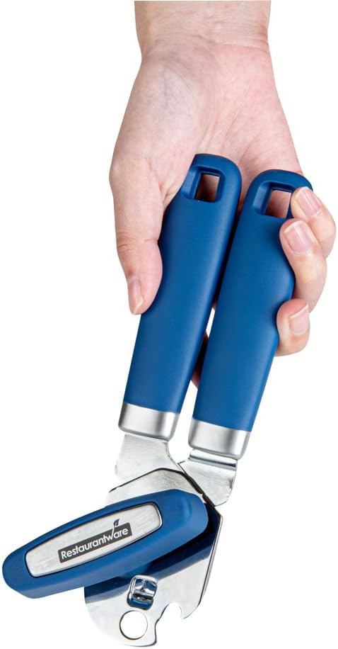 Can Opener 1 Pack 7.64 x 1.94 x 2.13 Inches Stainless Steel Rust Proof Manual With Built-In Bottle Opener and Ergonomic Handle