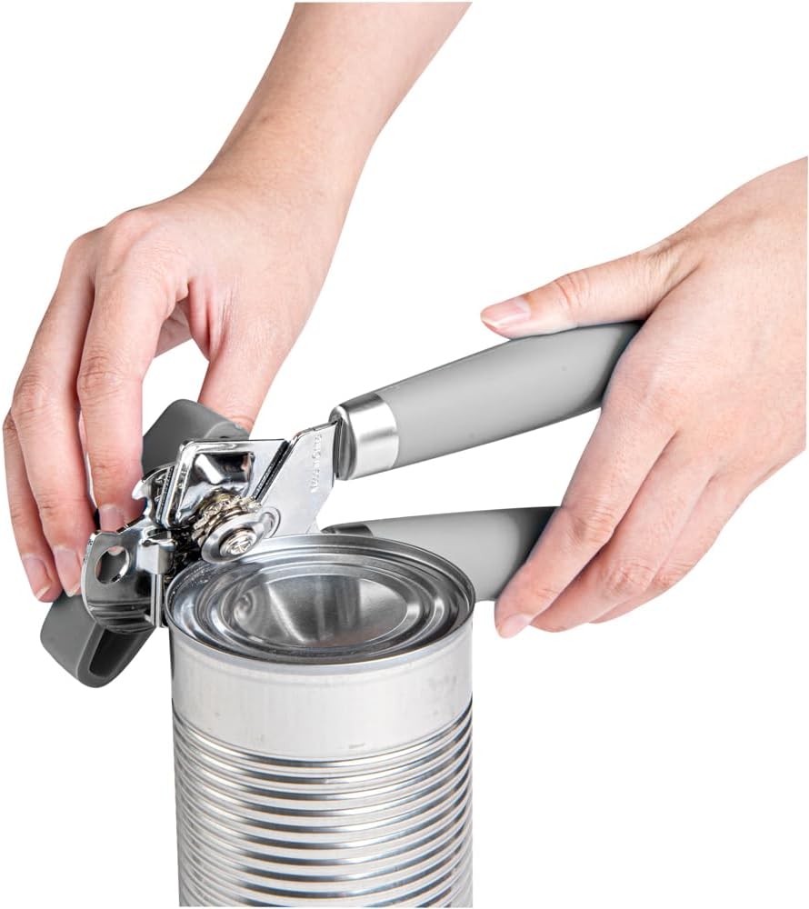 Can Opener 1 Pack 7.64 x 1.94 x 2.13 Inches Stainless Steel Rust Proof Manual With Built-In Bottle Opener and Ergonomic Handle