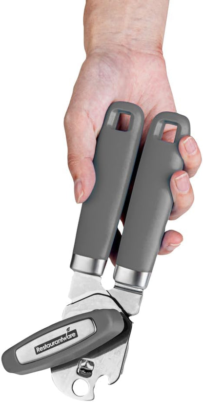 Can Opener 1 Pack 7.64 x 1.94 x 2.13 Inches Stainless Steel Rust Proof Manual With Built-In Bottle Opener and Ergonomic Handle