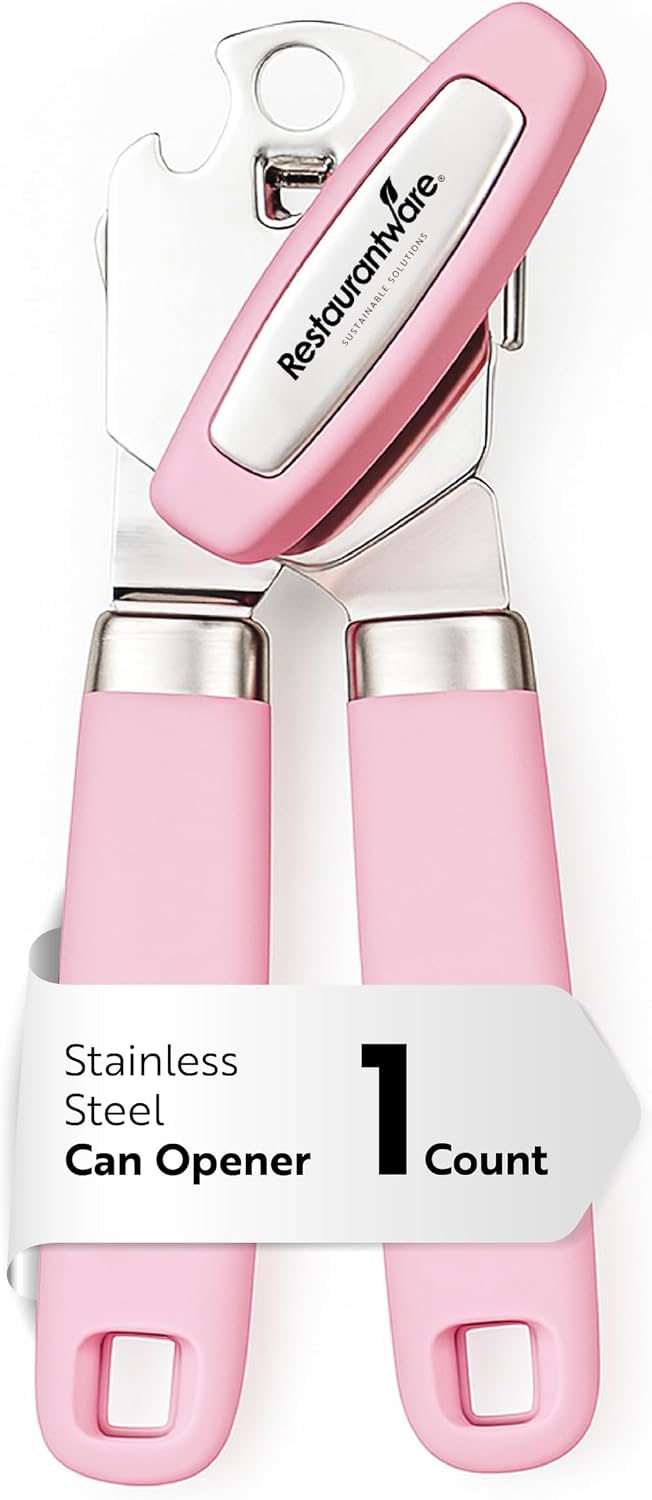 Can Opener 1 Pack 7.64 x 1.94 x 2.13 Inches Stainless Steel Rust Proof Manual With Built-In Bottle Opener and Ergonomic Handle