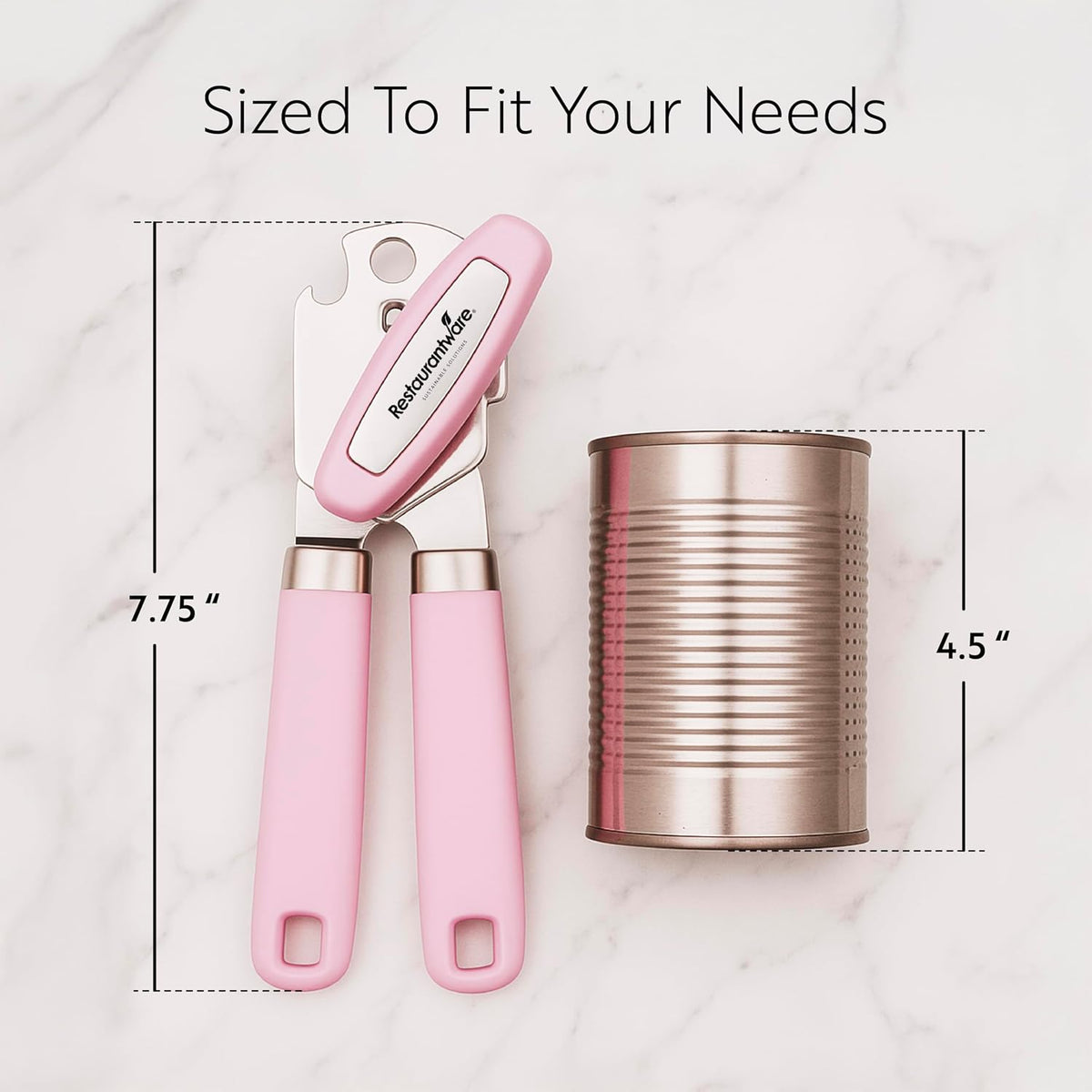 Can Opener 1 Pack 7.64 x 1.94 x 2.13 Inches Stainless Steel Rust Proof Manual With Built-In Bottle Opener and Ergonomic Handle