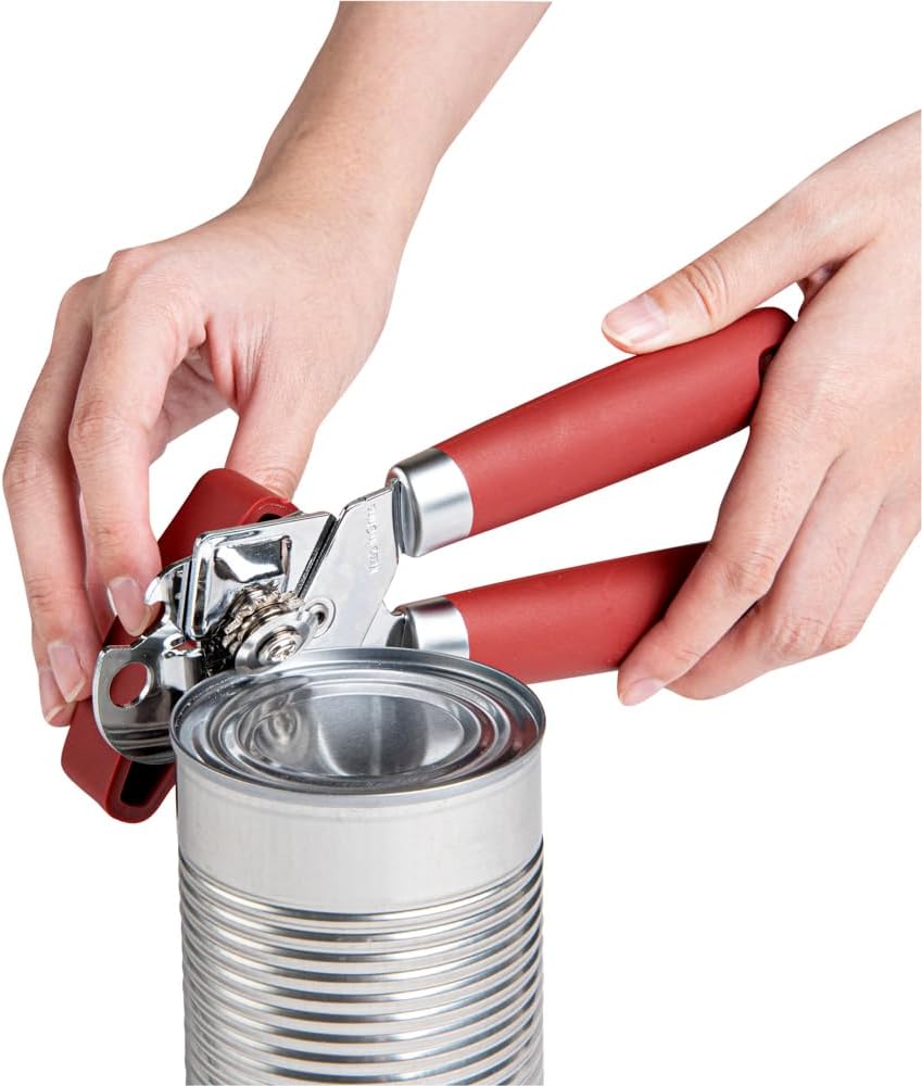 Can Opener 1 Pack 7.64 x 1.94 x 2.13 Inches Stainless Steel Rust Proof Manual With Built-In Bottle Opener and Ergonomic Handle