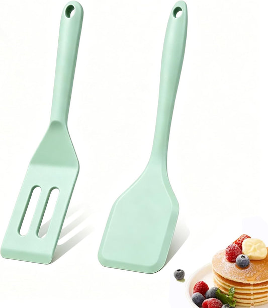 Small Silicone Spatula Set, Mini Spatulas for Baking, Cooking, Serving | Heat resistant to 446°F, thin narrow spatulas for kitchen use – safe for non stick frying pans, great for cookies & brownies