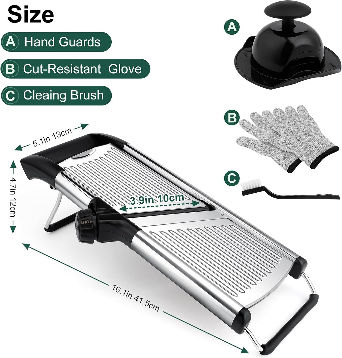 Mandoline Slicer for Kitchen, Adjustable Mandoline Food Slicer