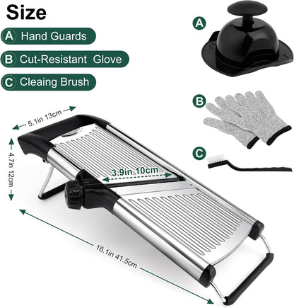 Mandoline Slicer for Kitchen, Adjustable Mandoline Food Slicer