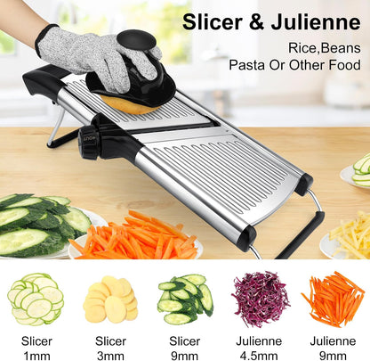 Mandoline Slicer for Kitchen, Adjustable Mandoline Food Slicer