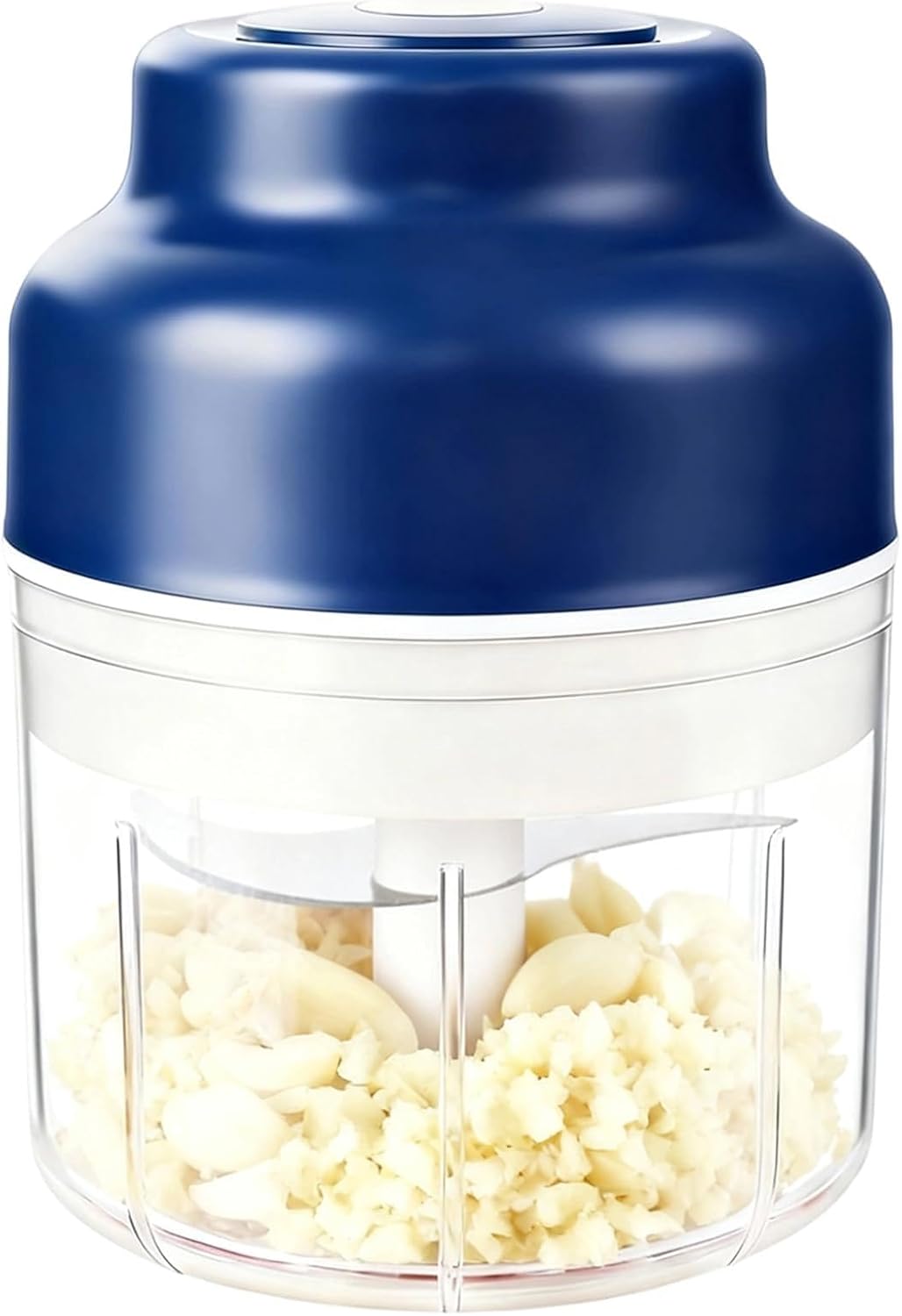 Electric Garlic Chopper,Upgrade Electric Mini Garlic Chopper Set,New Small Garlics Choppers Mincer,USB Rechargeable,Wireless Veggie Grinder,for Mashing Onion,Garlic,Chili,Ginger(Blue,250ML)
