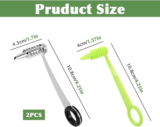 3PCS Piranha Spiral Cutter,Stainless Steel Spiral Cutter Kitchen Tool | Egg Spiral Slicer for Boiled Eggs,Potato,Tomato,Vegetables,Cucumbers and Carrots