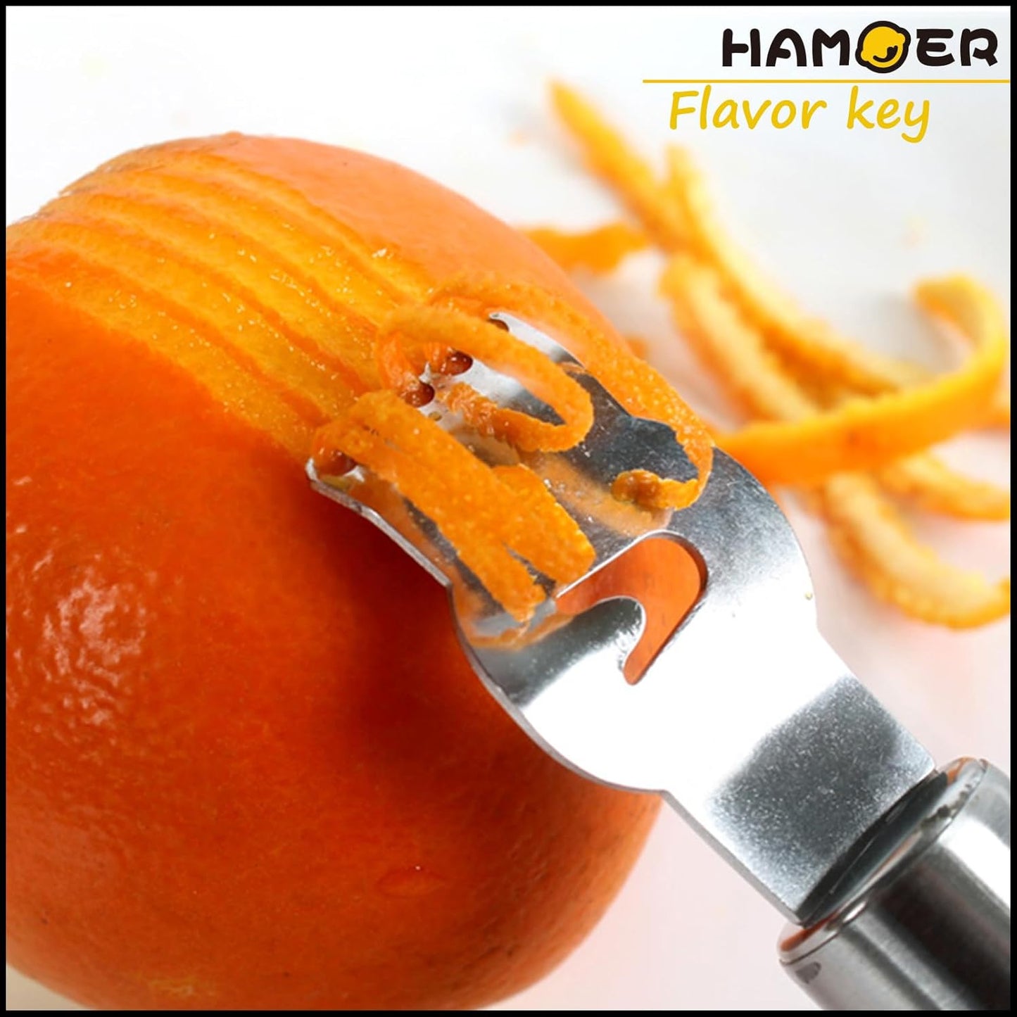 Lemon Citrus Zester & Channel Knife 2 Tools set with a storage box | Lemon twist Tool,U-Shaped Stainless Steel Blade,Carving Tool for Garnishing,Home Bars Bartender Gift