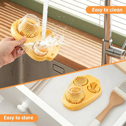 3 in 1 Boiled Egg Slicer, 3 Slice Modes Chopper Cutter with Brush, Manual Egg Slicer Steel Wire Dicer for Hard Boiled Eggs, Kitchen Gadget for Soft Fruit Butter, Labor Saving
