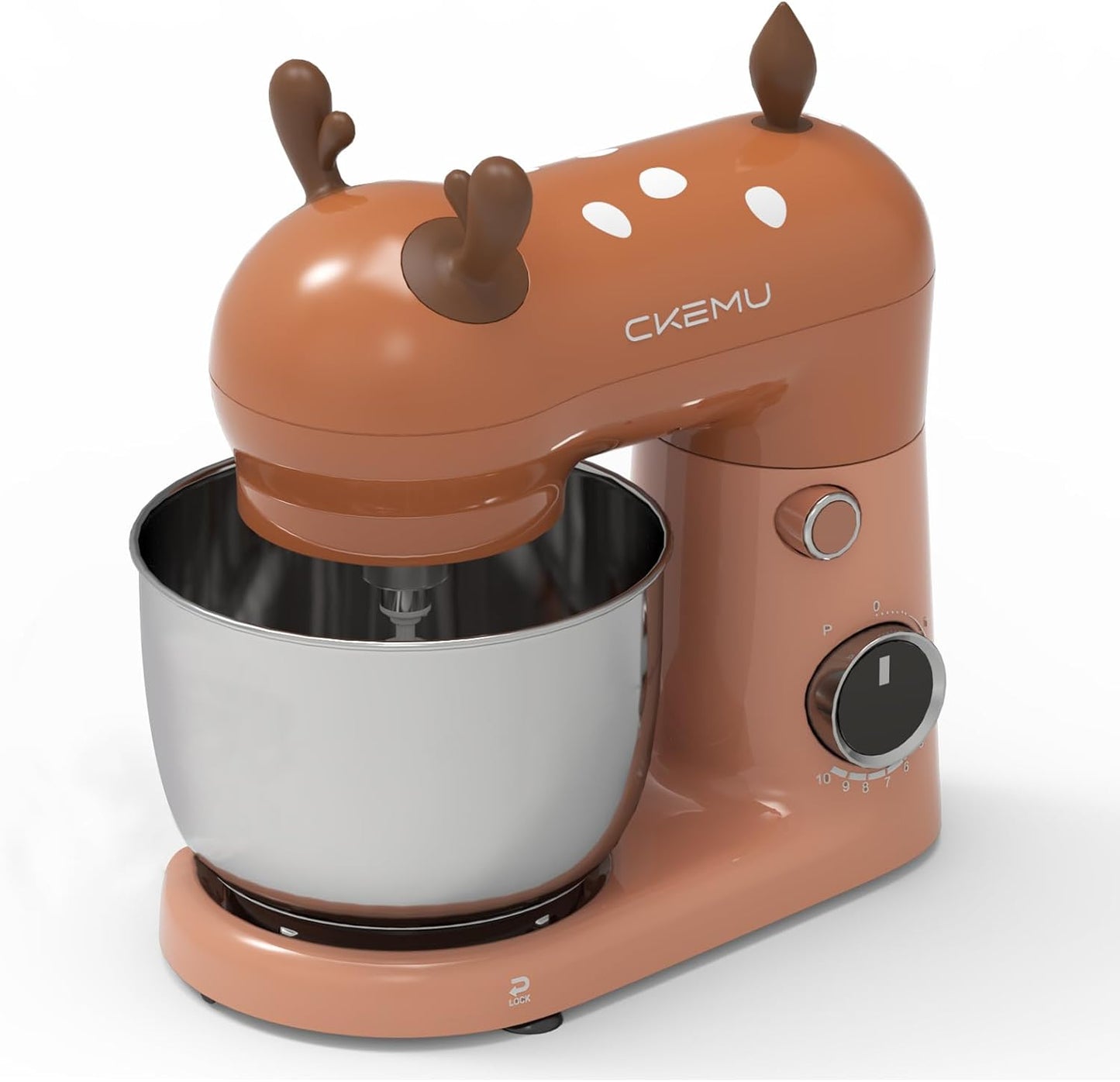 Stand Mixer, Compact & Space-Saving, Stainless Steel Bowl, Unique & Playful Design, Effcient 300W Motor, Dishwasher-Safe Attachments, SM-2549A (Black)
