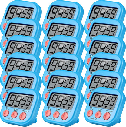 24 Pcs Digital Kitchen Timers Bulk Timer for Classroom, Black