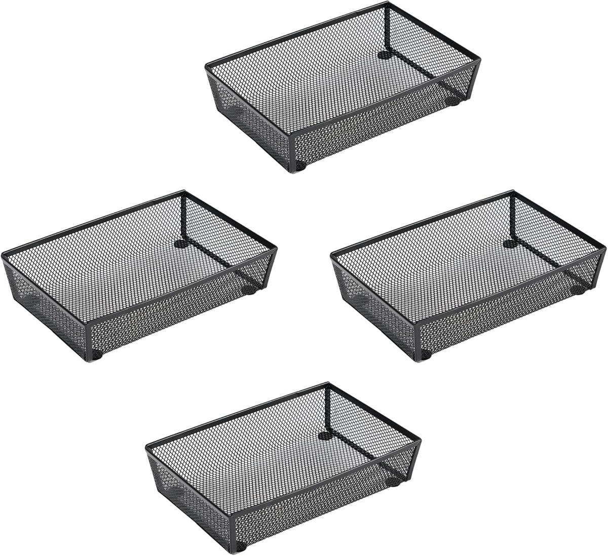 3 Pack Mesh Flatware Drawer Organizer for Kitchen/Office/Home Tools,Spoon Knife Fork Organizers Box Utensil Tabletop Storage Tray (12 x 6 x 2 Inch)