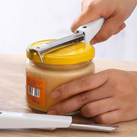 Jar Opener for Weak Hands & Seniors with Arthritis - Adjustable Gripper (White)