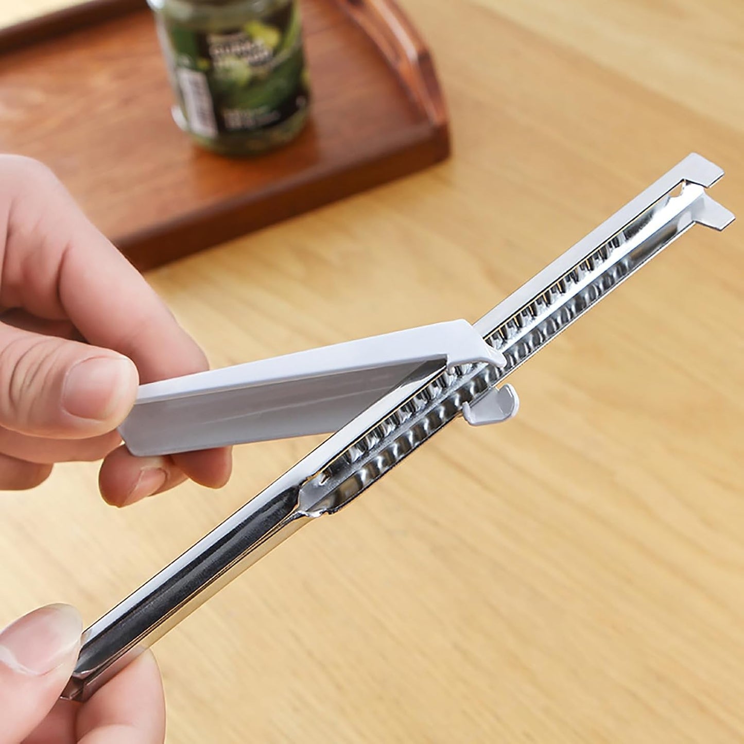 Jar Opener for Weak Hands & Seniors with Arthritis - Adjustable Gripper (White)