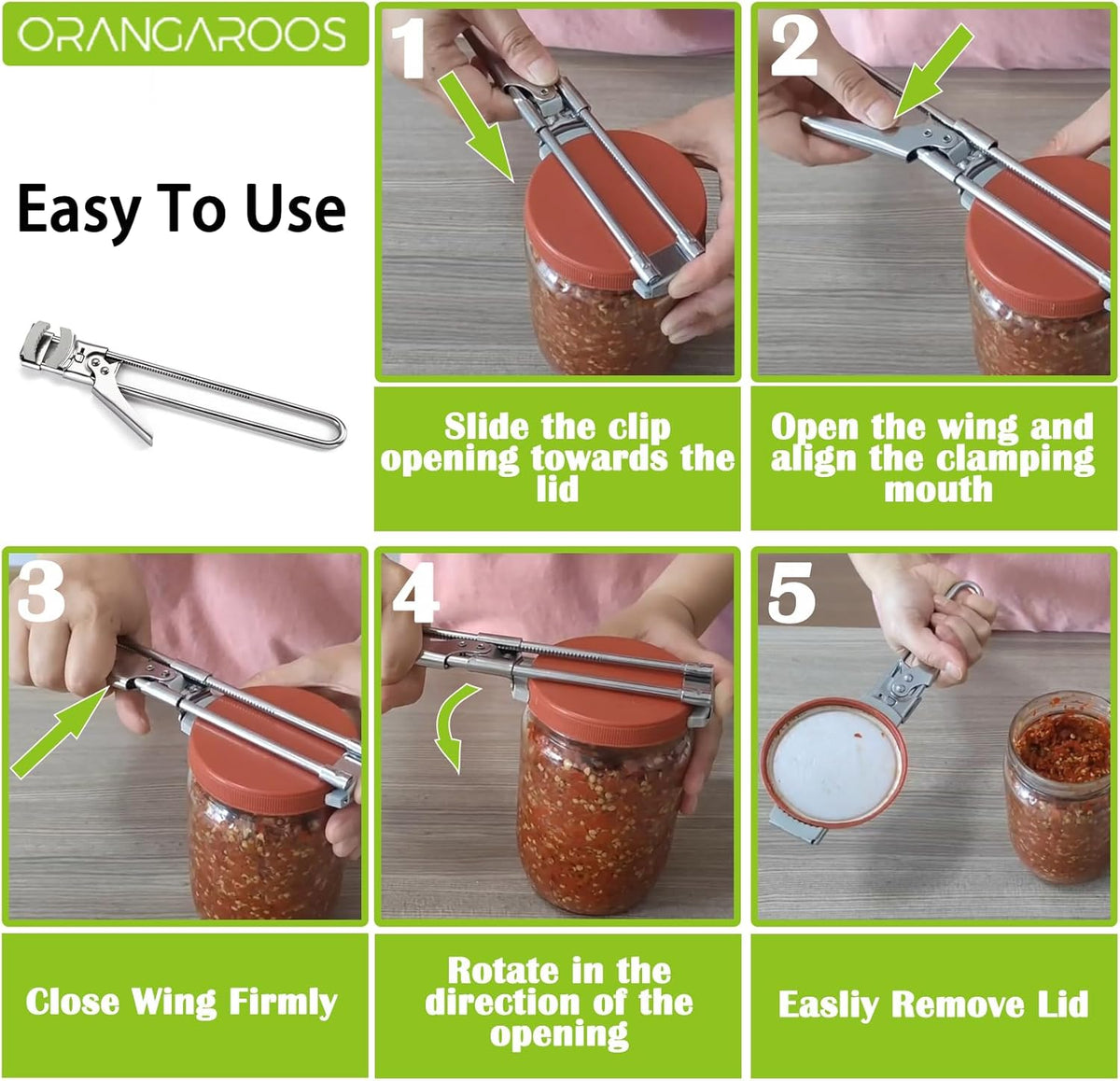 Jar Opener for Weak Hands & Seniors, Set with Gripper Pad & Bottle Keychain