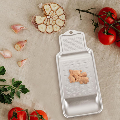 Cheese Grater and Veggie Slicer Garlic Ginger Zester Handheld Food Grater Portable Vegetable with Hanging Hole for Fruits Potatoes 8.74 in