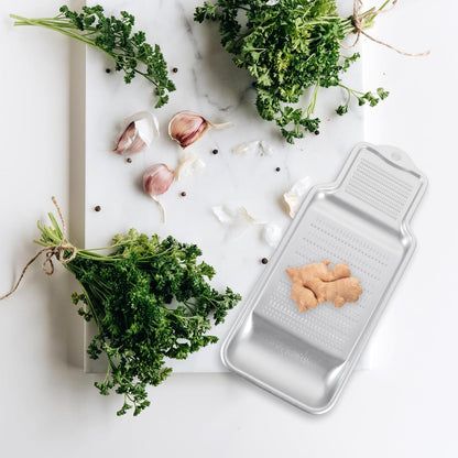 Cheese Grater and Veggie Slicer Garlic Ginger Zester Handheld Food Grater Portable Vegetable with Hanging Hole for Fruits Potatoes 8.74 in