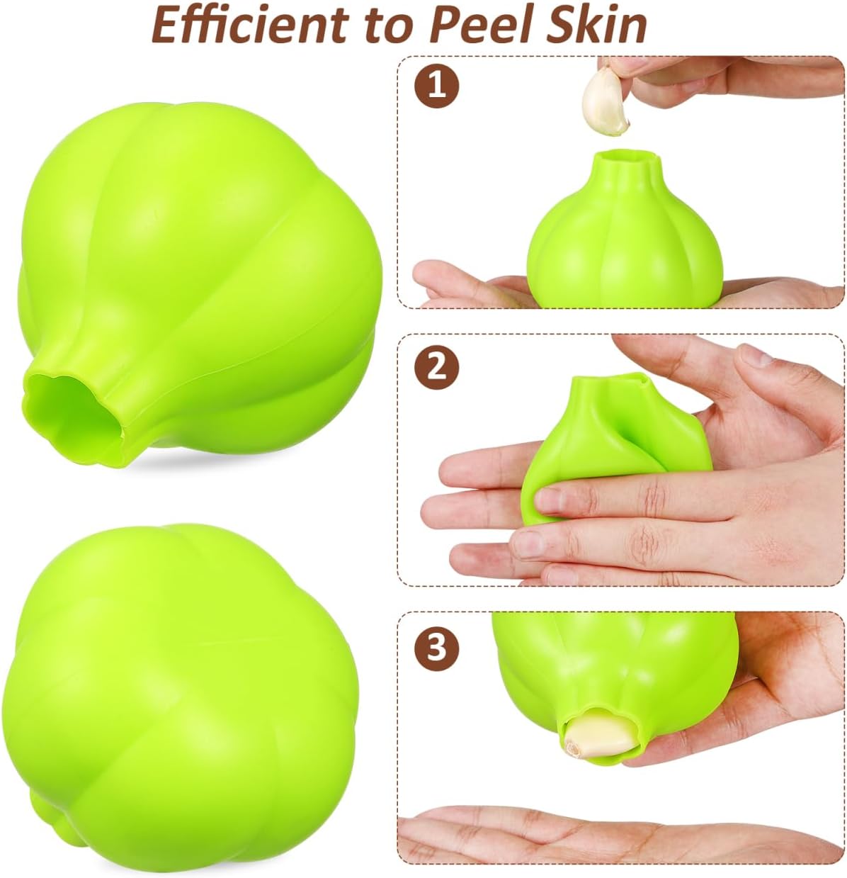 Silicone Garlic Peeler Garlic Skin Remover Tool for Peeling Kitchen Peeler for Easy Use Safe Daily Cooking 2.99 X 2.99 X 2.75 in 1 Pack
