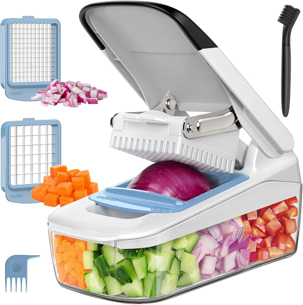 Vegetable Chopper with Container, Vegetable Cutter for Onion Fruit