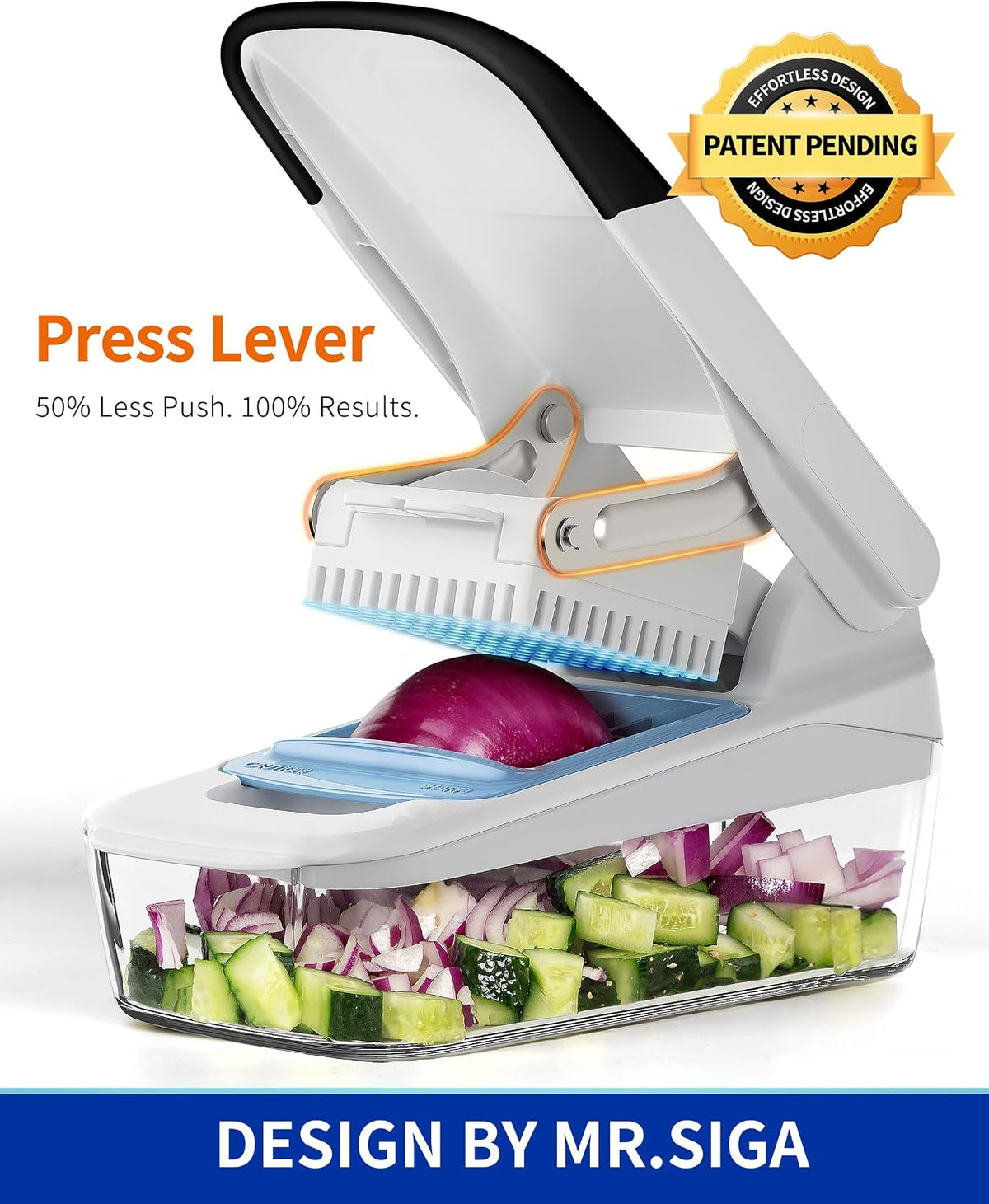 Vegetable Chopper with Container, Vegetable Cutter for Onion Fruit