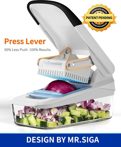 Vegetable Chopper with Container, Vegetable Cutter for Onion Fruit