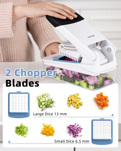 Vegetable Chopper with Container, Vegetable Cutter for Onion Fruit