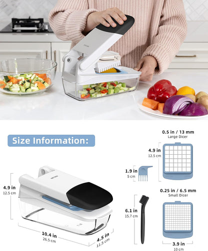 Vegetable Chopper with Container, Vegetable Cutter for Onion Fruit
