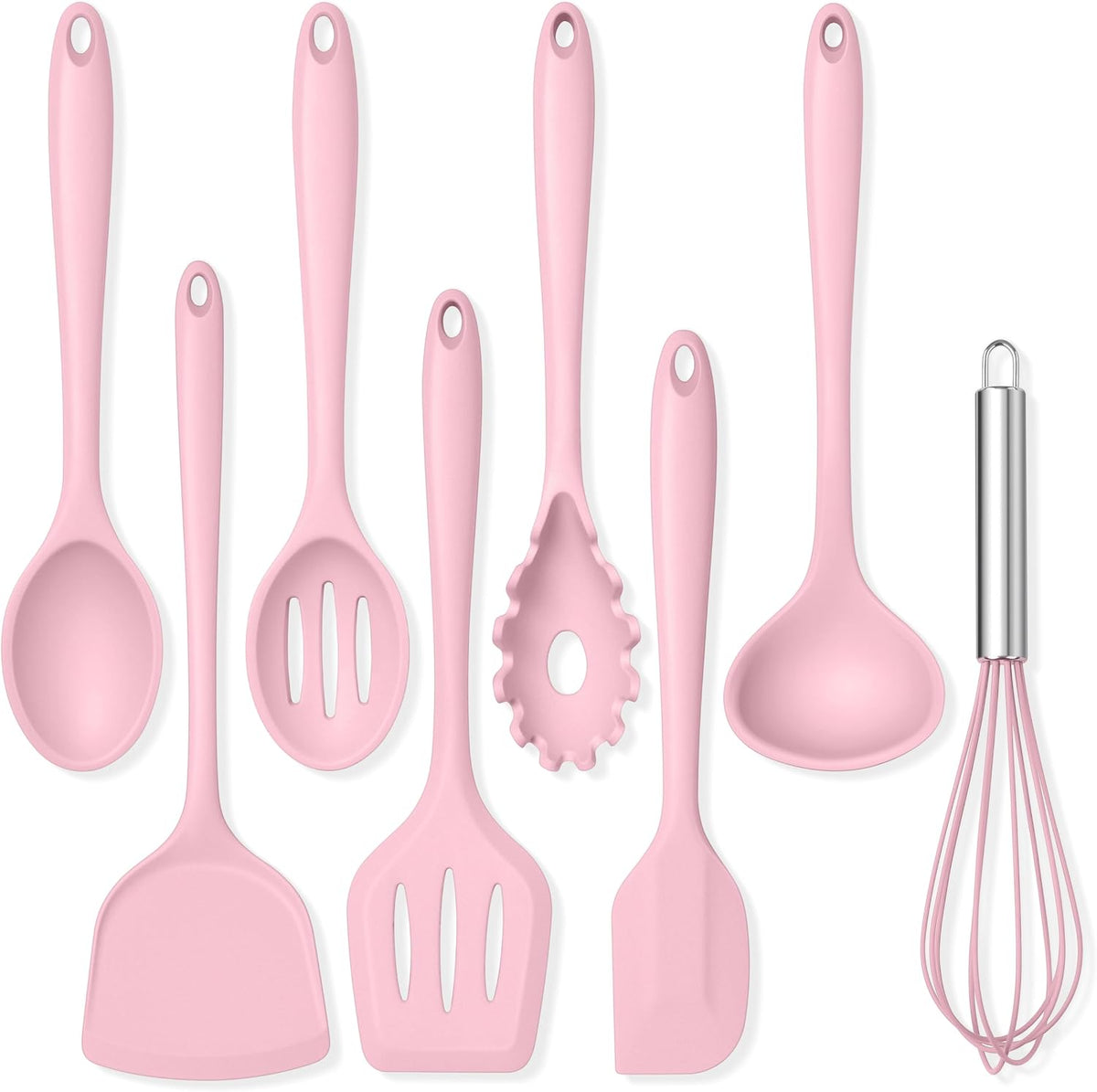 Silicone Cooking Utensils Set, 8 PCS Kitchen Utensils Set, Black