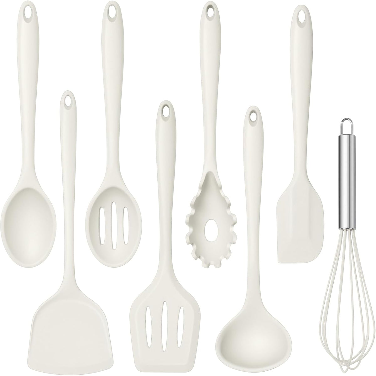 Silicone Cooking Utensils Set, 8 PCS Kitchen Utensils Set, Black
