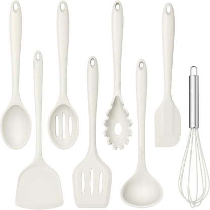Silicone Cooking Utensils Set, 8 PCS Kitchen Utensils Set, Black