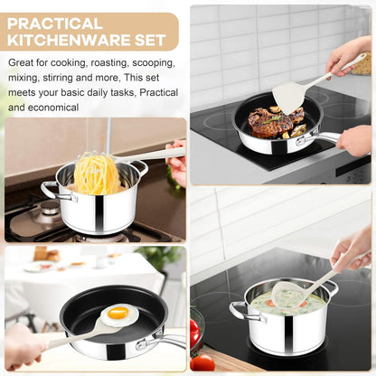 Silicone Cooking Utensils Set, 8 PCS Kitchen Utensils Set, Black